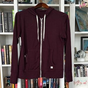 Vuori Maroon Hoodie with Logo Patch